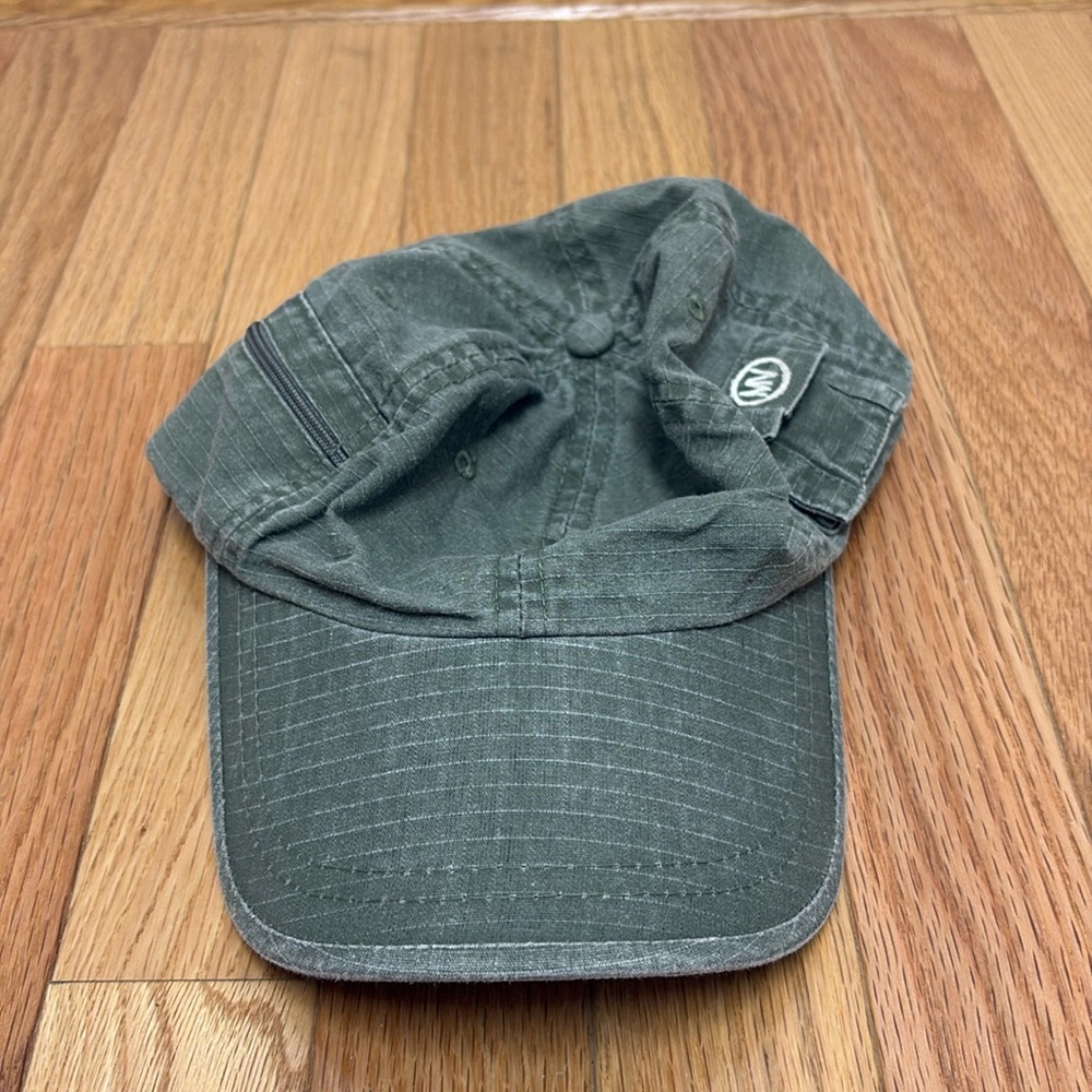 DPC Zip Pocket & MV Velcro Pocket Cotton Green Gray‎ Baseball Cap Hat Adjustable